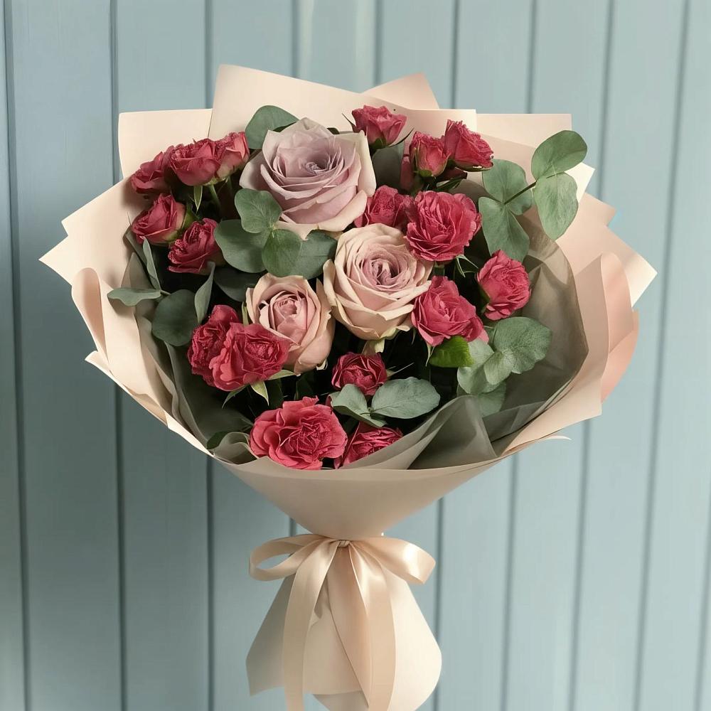 Букет цветов из: Гвоздики и Розы в Нижней Шиловке