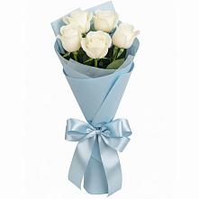 Букет 5 Белых роз Проуд в Нижней Шиловке