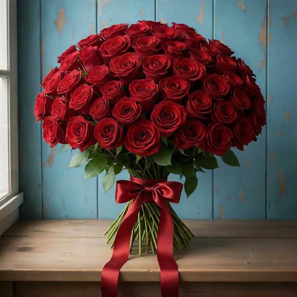 Букет Красные розы Блэк Меджик в Нижней Шиловке