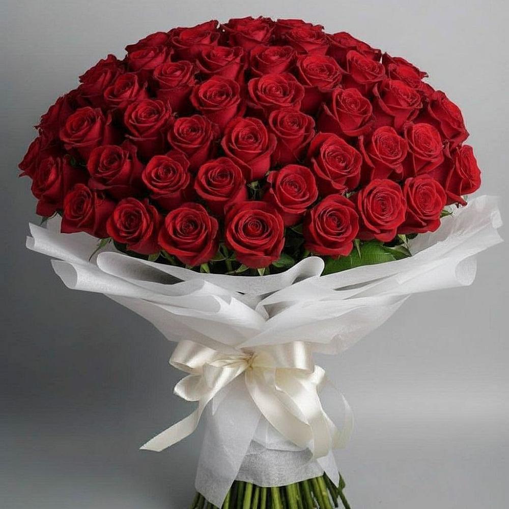 Букет 101 Красная роза Блэк Мэджик в Нижней Шиловке