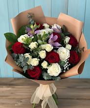 Букет цветов из:  Розы и Альстромерии #REPLACE_PRED# Нижней Шиловке