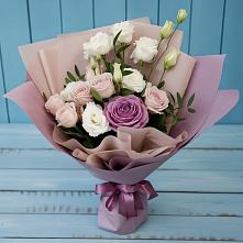 Букет цветов из:  Розы и Лизиантусы в Нижней Шиловке