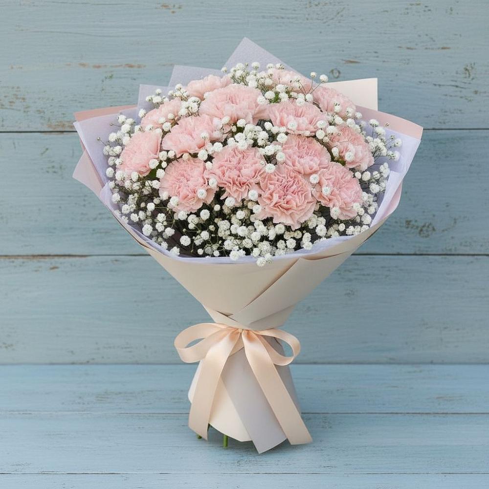 Букет цветов из: Гвоздики в Нижней Шиловке