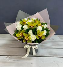 Букет цветов из:  Орхидеи и Розы в Нижней Шиловке