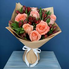Букет цветов из:  Розы и Альстромерии в Нижней Шиловке
