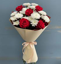 Букет цветов из:  Розы и Хризантемы в Нижней Шиловке