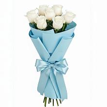 Букет 7 белых роз Проуд в Нижней Шиловке