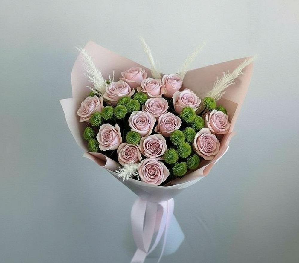 Букет цветов из: Розы и Хризантемы в Нижней Шиловке