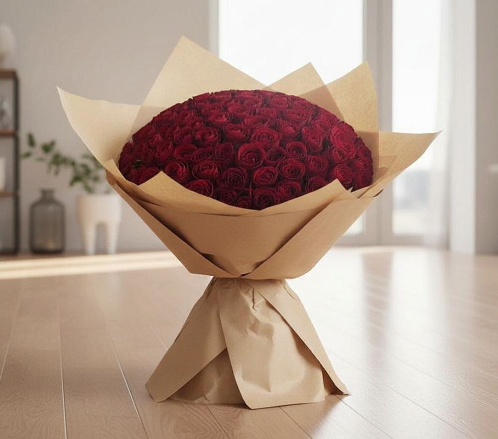 Букет 101 Красная роза в Нижней Шиловке