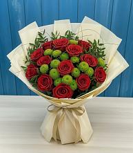 Букет цветов из:  Розы и Хризантемы #REPLACE_PRED# Нижней Шиловке