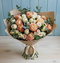 Букет цветов из:  Альстромерии и Розы в Нижней Шиловке
