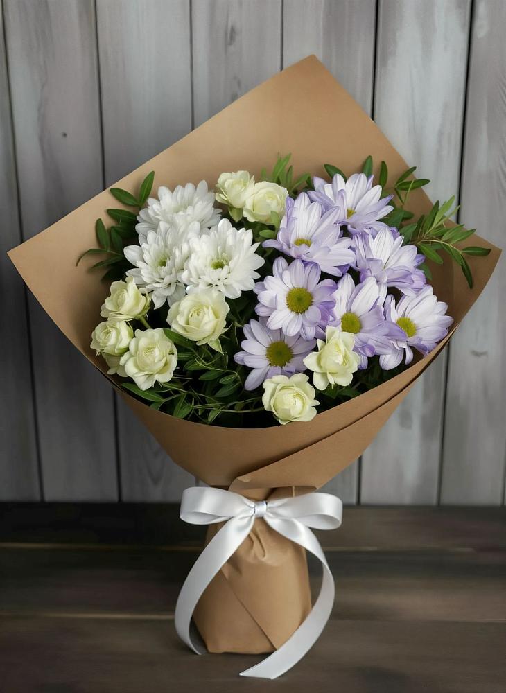 Букет цветов из: Хризантемы и Розы в Нижней Шиловке